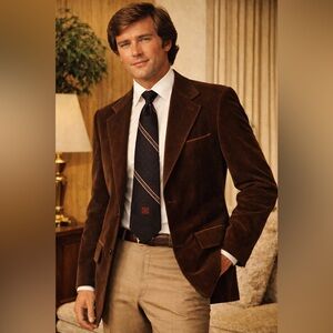 Vintage 1970’s Cortefiel Brown Corduroy Blazer, 38R